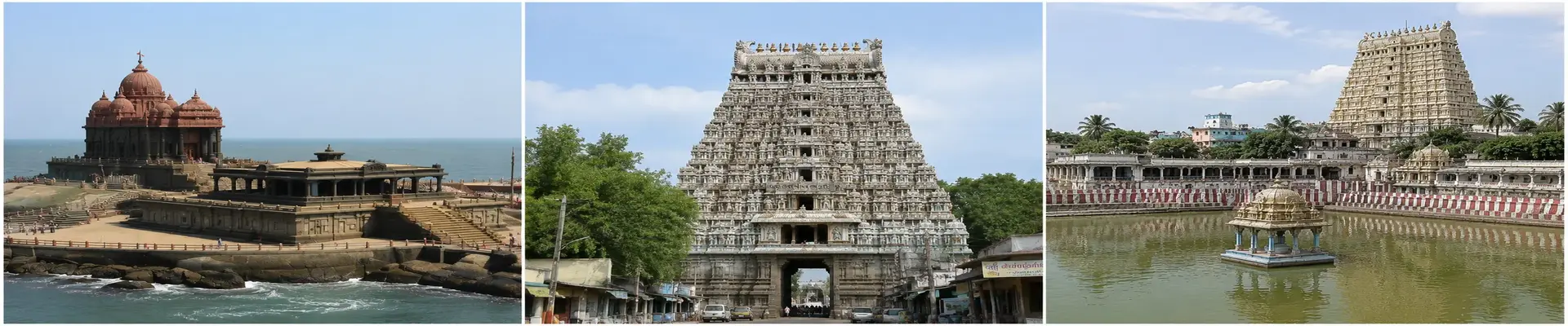 Tamil Nadu temple tour featuring Madurai Rameswaram Kanyakumari and Trivandrum