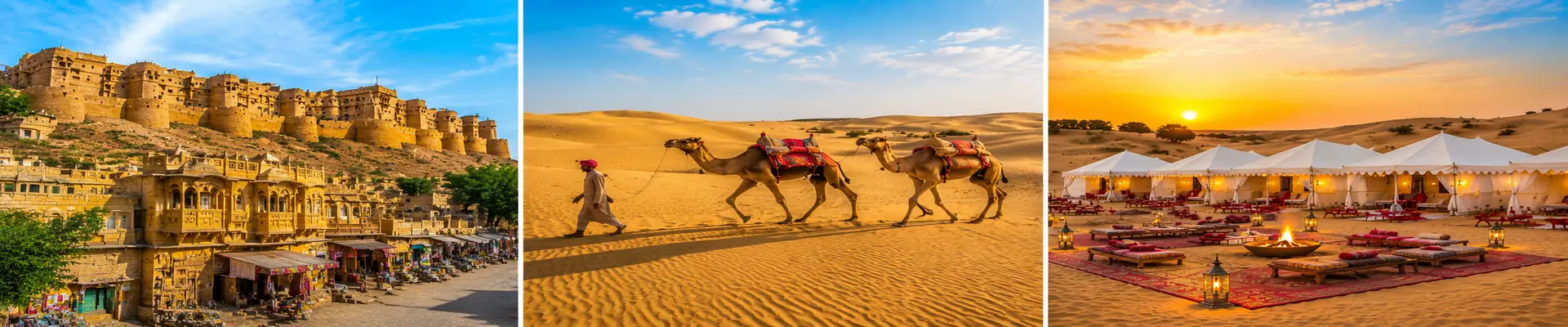 Jaisalmer Tour Package with Jaisalmer Fort, Sam Sand Dunes, camel safari and luxury Swiss desert camp