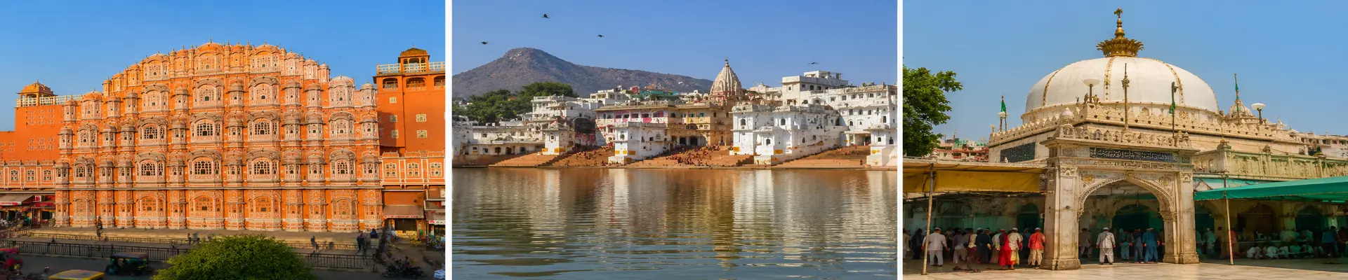 Jaipur Pushkar Ajmer Tour Package with Amer Fort, Hawa Mahal, Brahma Temple and Ajmer Sharif Dargah