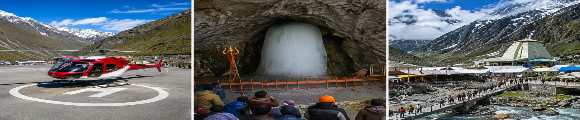 Amarnath Yatra Package by Helicopter from Neelgrath to Panchtarni with Amarnath Holy Cave Darshan